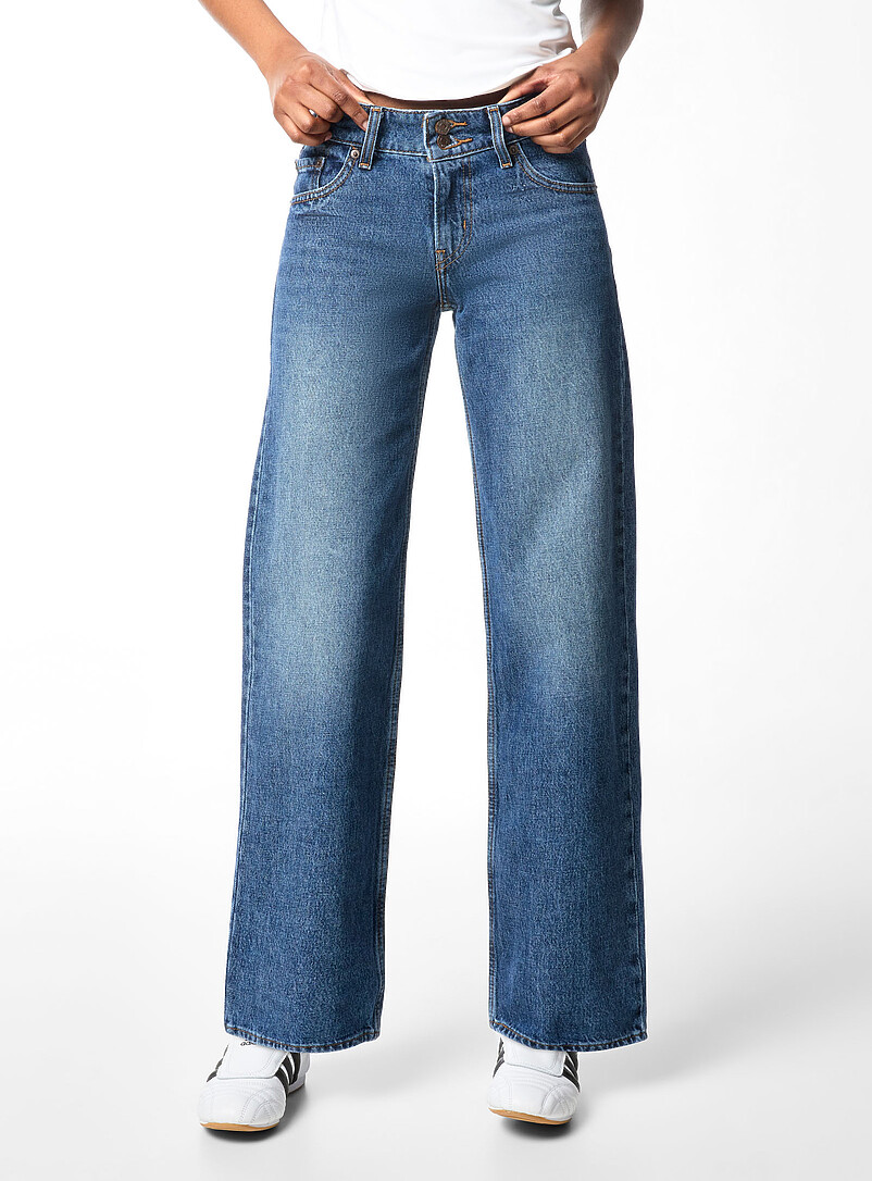 Levi's: Le jean Superlow ample Lav&eacute; fonc&eacute; pour femme