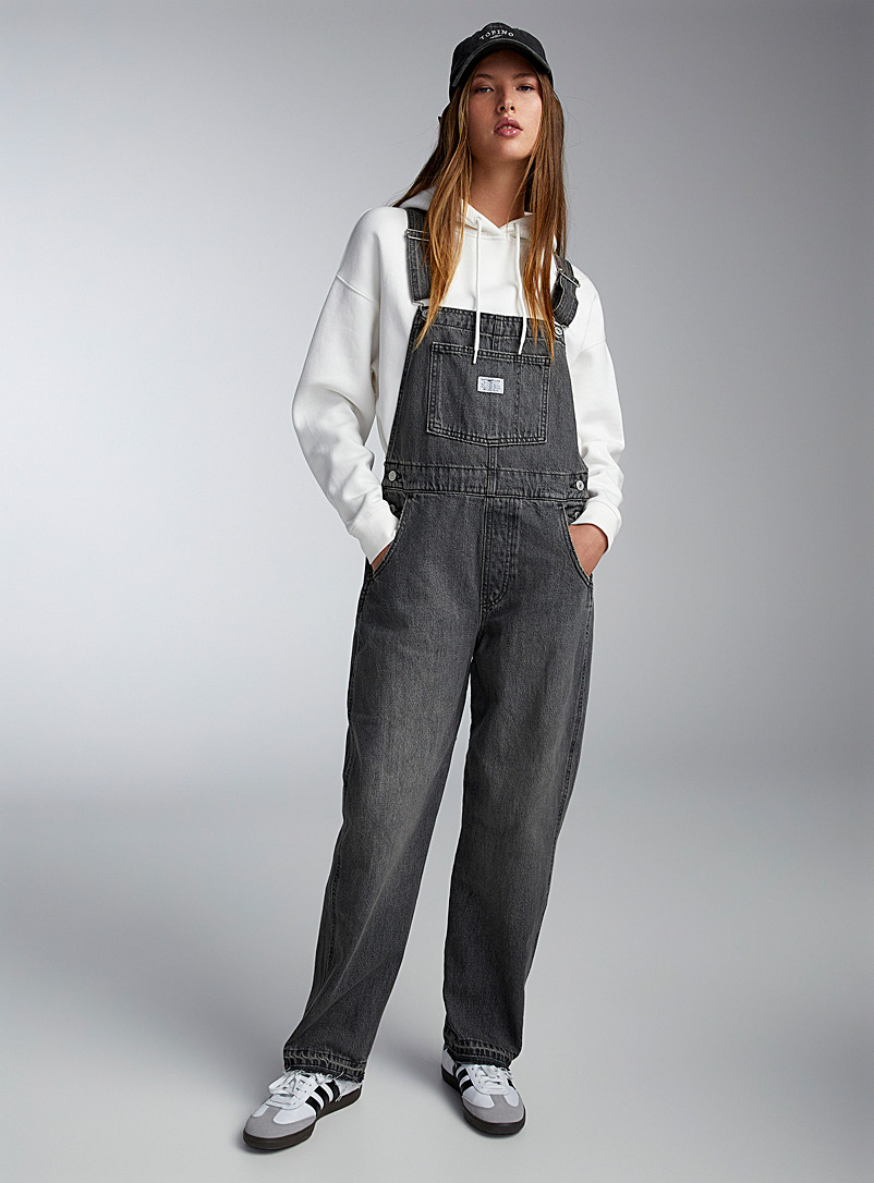 Levi's Slate Grey Vintage black denim overalls for women