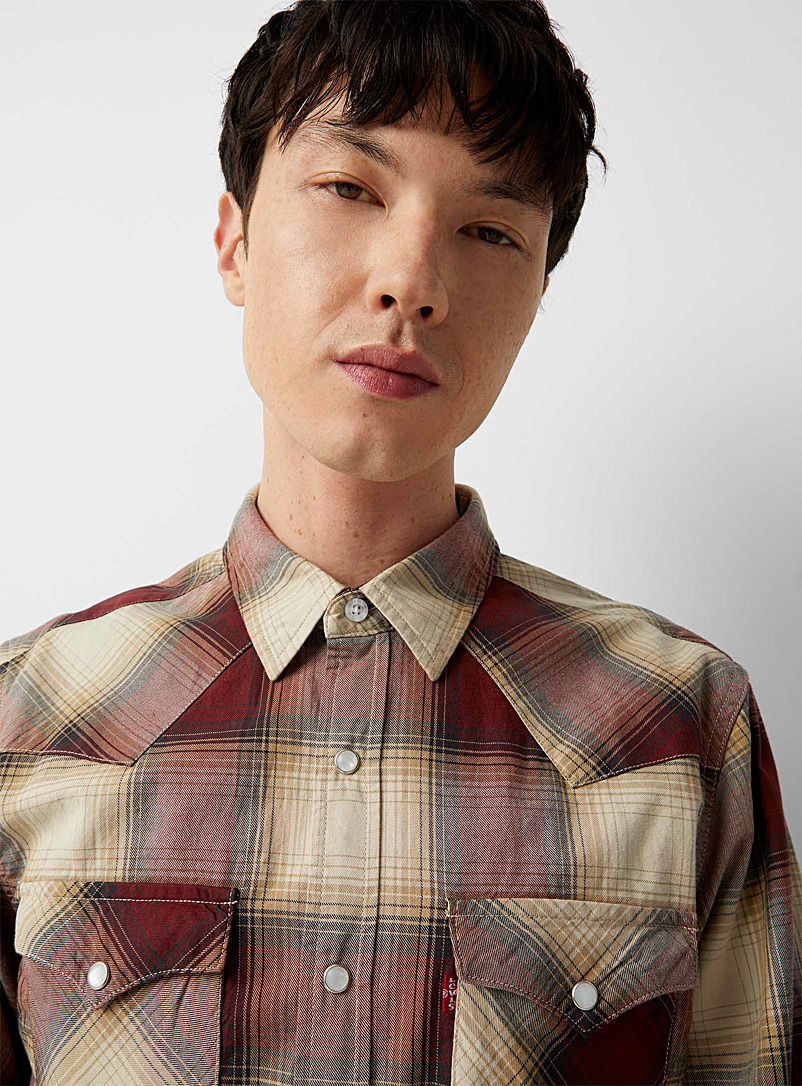 Levi's Ruby Red Blended check Western shirt for men