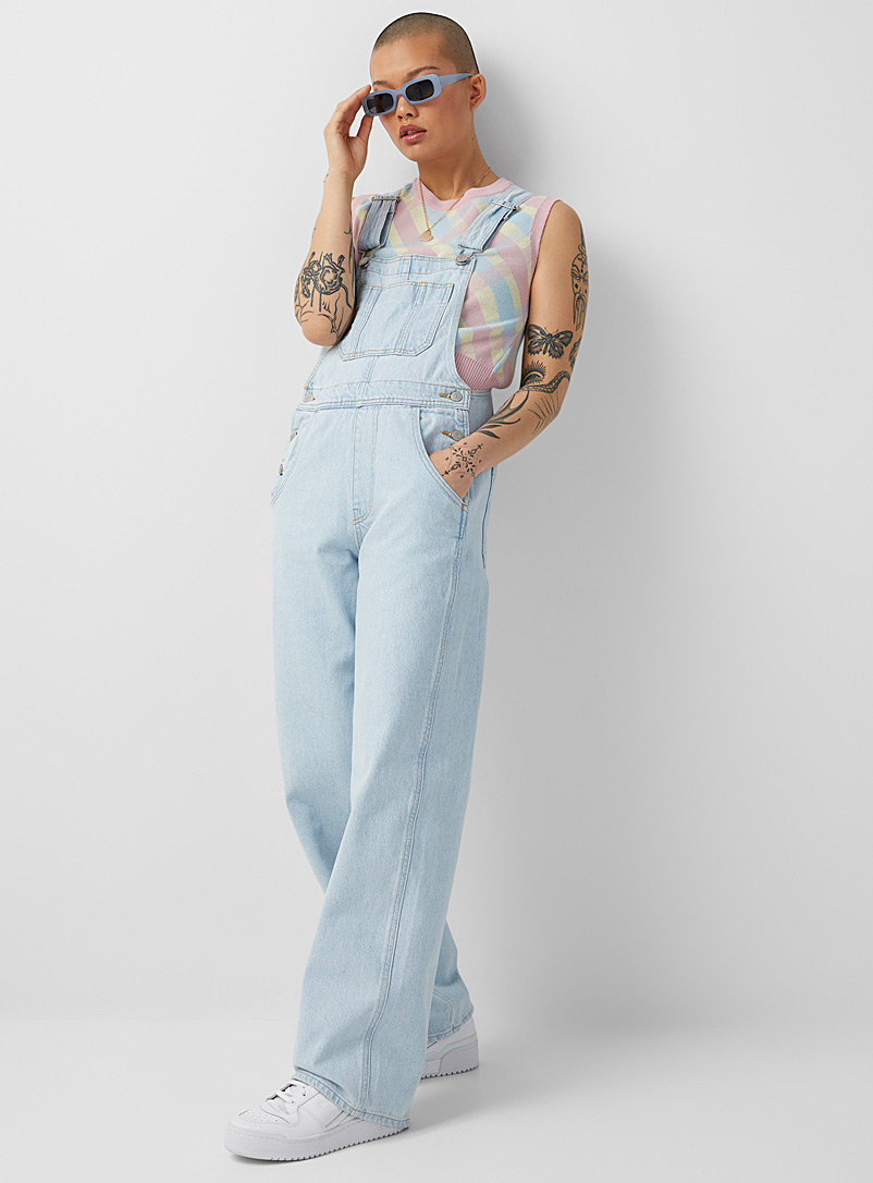 Levi's Baby Blue Faded blue denim overalls for women