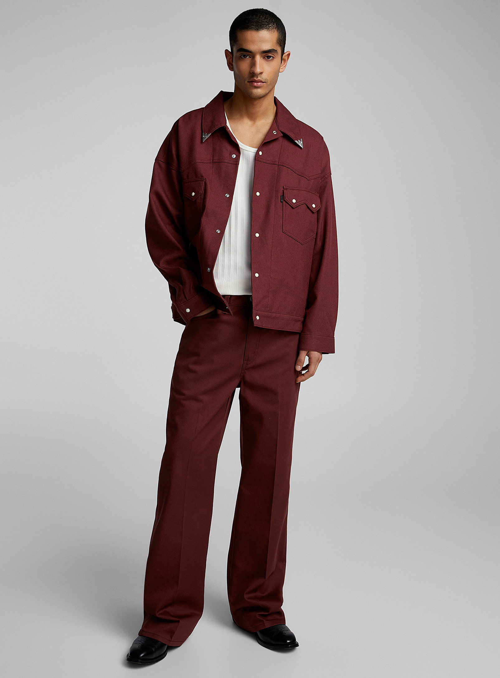 Levi's Burgundy 5-pocket Pant Bootcut Fit In Ruby Red