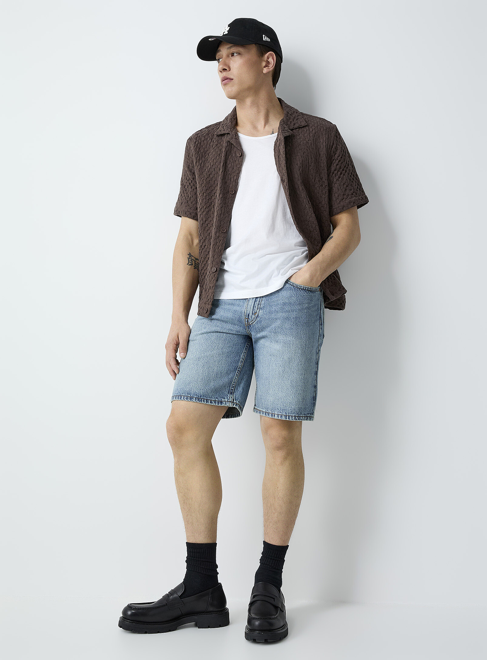 Levi's 454 Medium-blue Jean Short In Blue