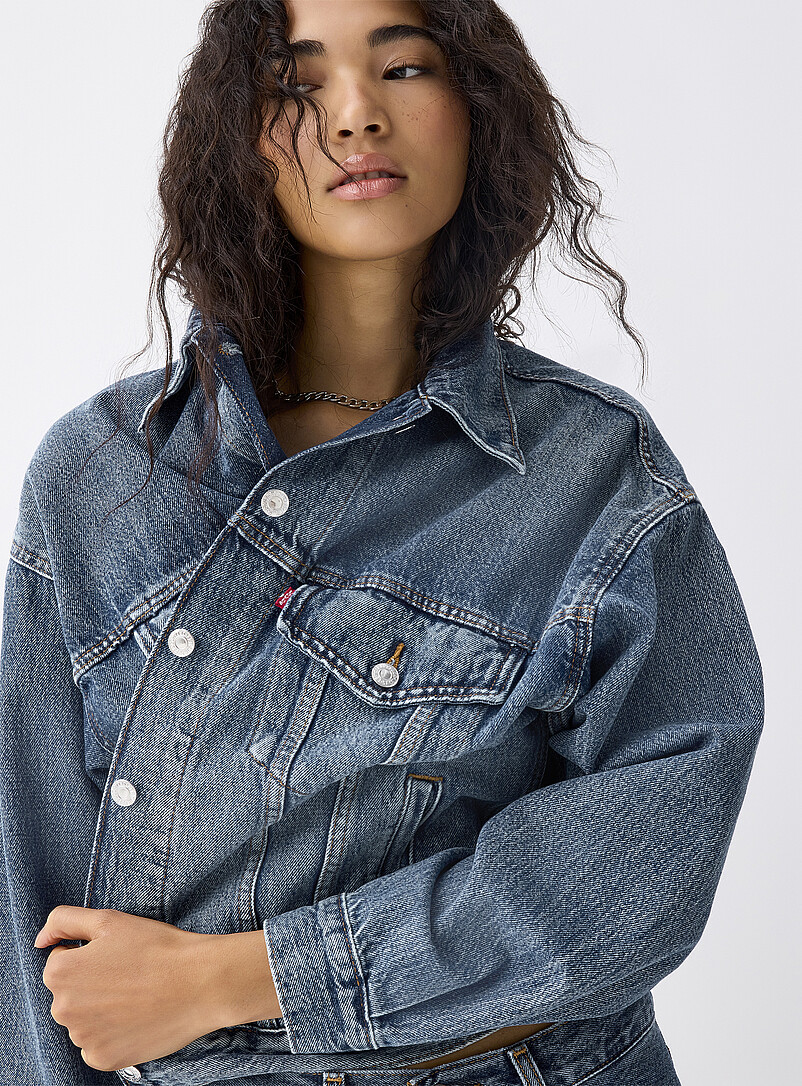 Trucker boxy jean jacket product image (primary)