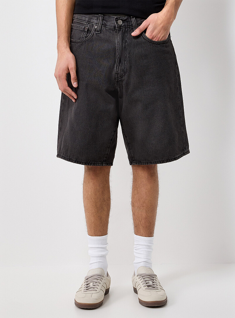 Loose medium-blue jean short product image 2