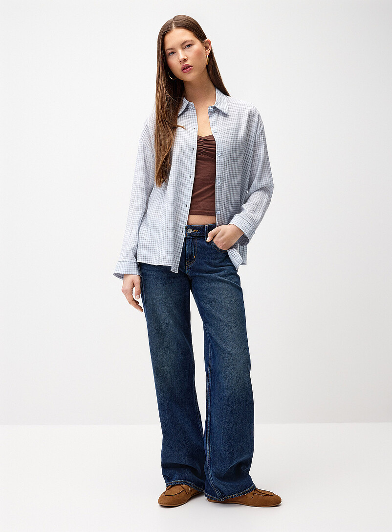 Low-rise wide-leg jean product image (primary)