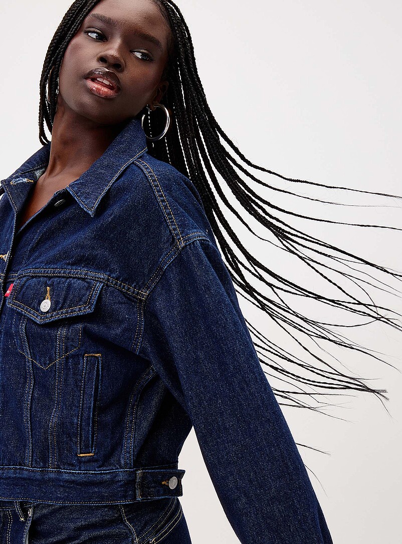 Trucker '90s cropped jean jacket product image 2