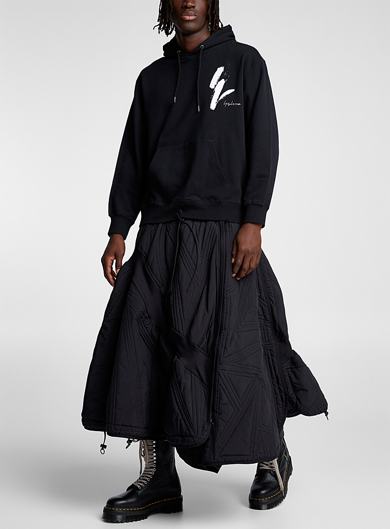 Y-3 Black Quilted skirt for men