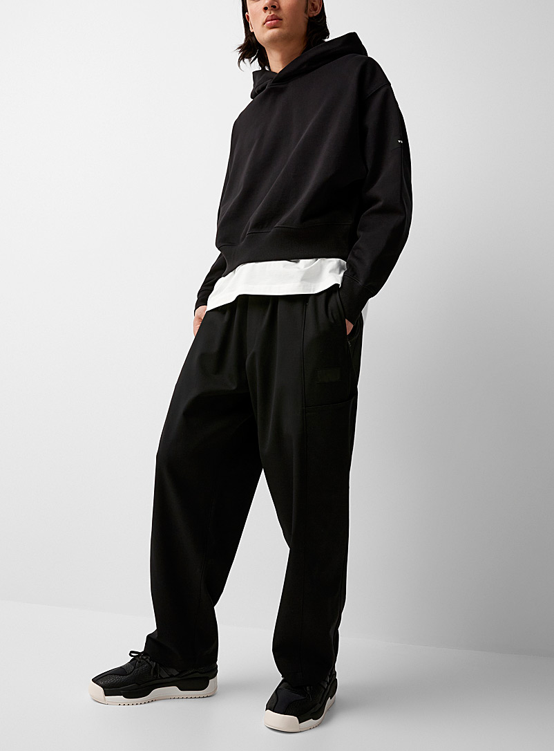 Y-3 Adidas Black Elastic waist cargo pant for men