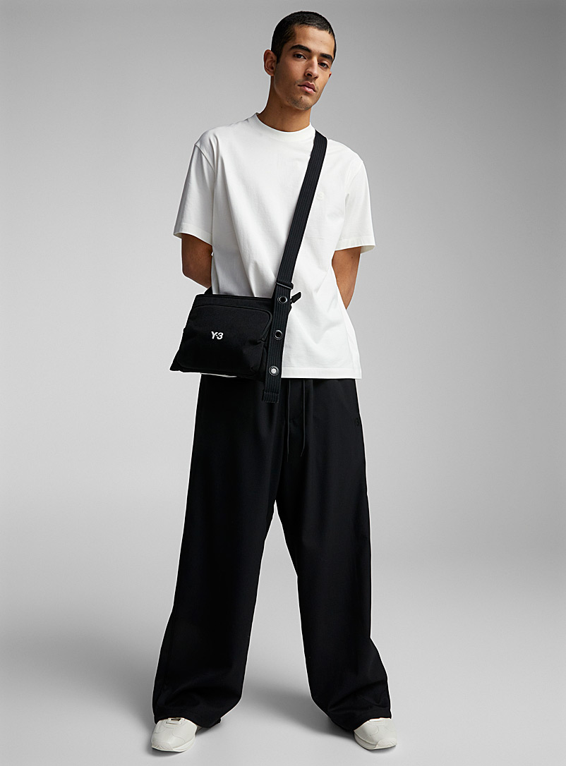 Y-3 Black Twill track pant for men