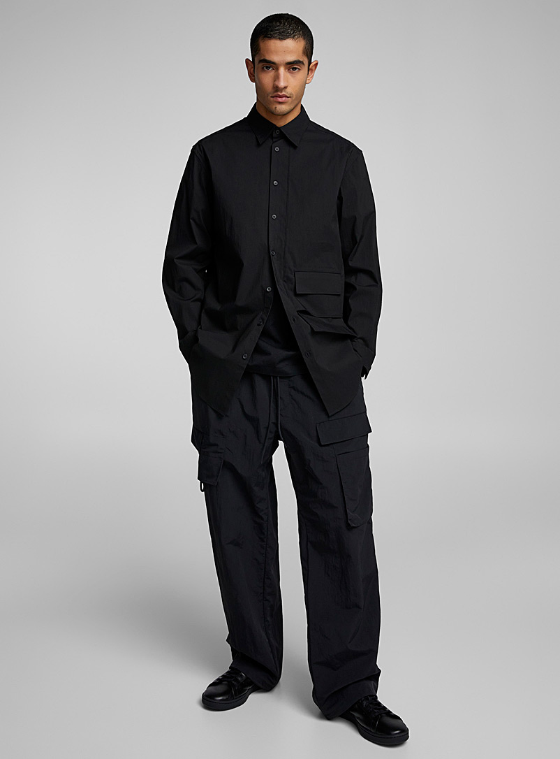 Y-3: Le pantalon cargo toile polyamide Noir pour homme