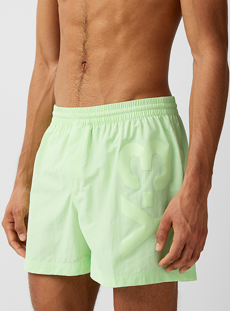 Y-3 Adidas Green Acid green classic swim shorts for men