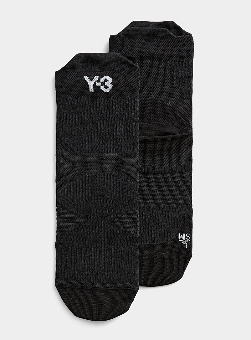 Y-3 Black Y-3 running socks for men