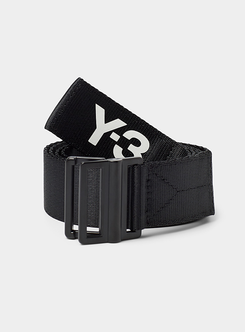 Y-3 Adidas: La ceinture logo Y-3 Noir pour homme