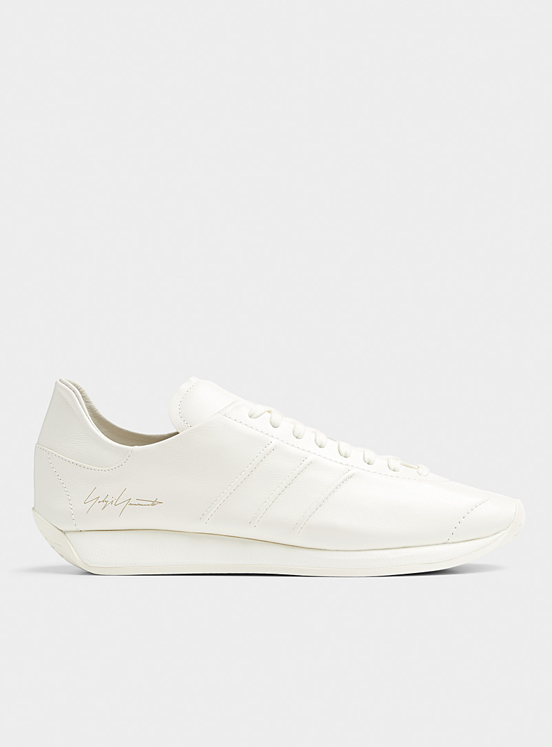 Y-3 White Country leather sneakers Men for men