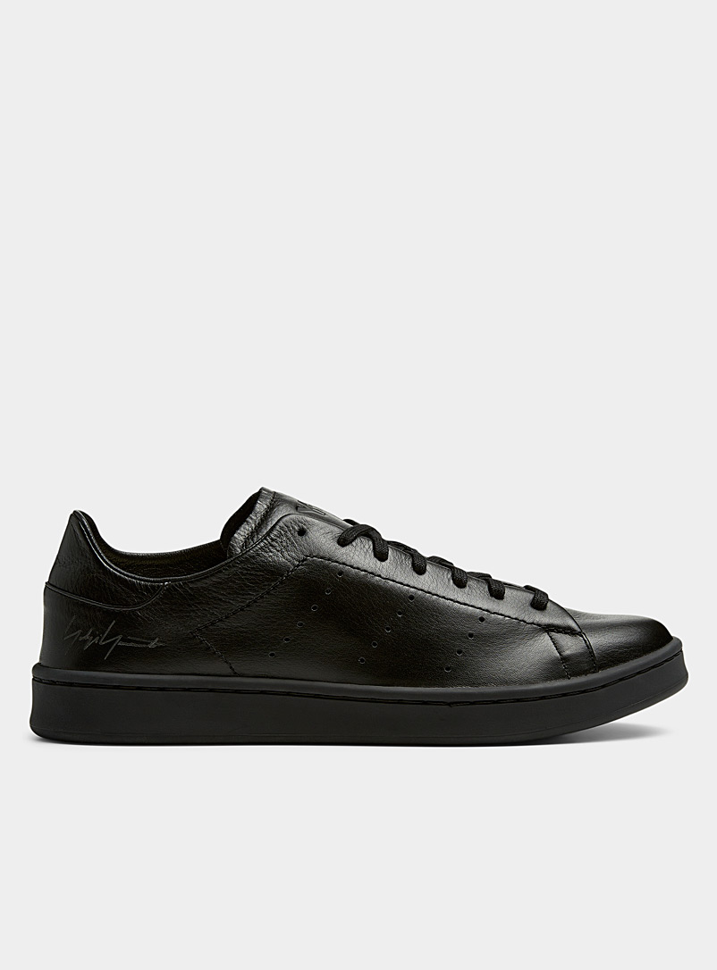 Y-3 Black Stan Smith black leather sneakers Men for men