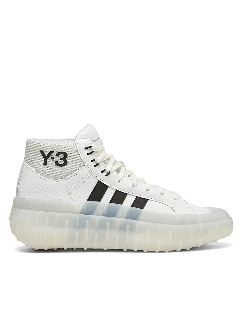 Y-3 Adidas White Black and white GR1P High sneakers Men for men