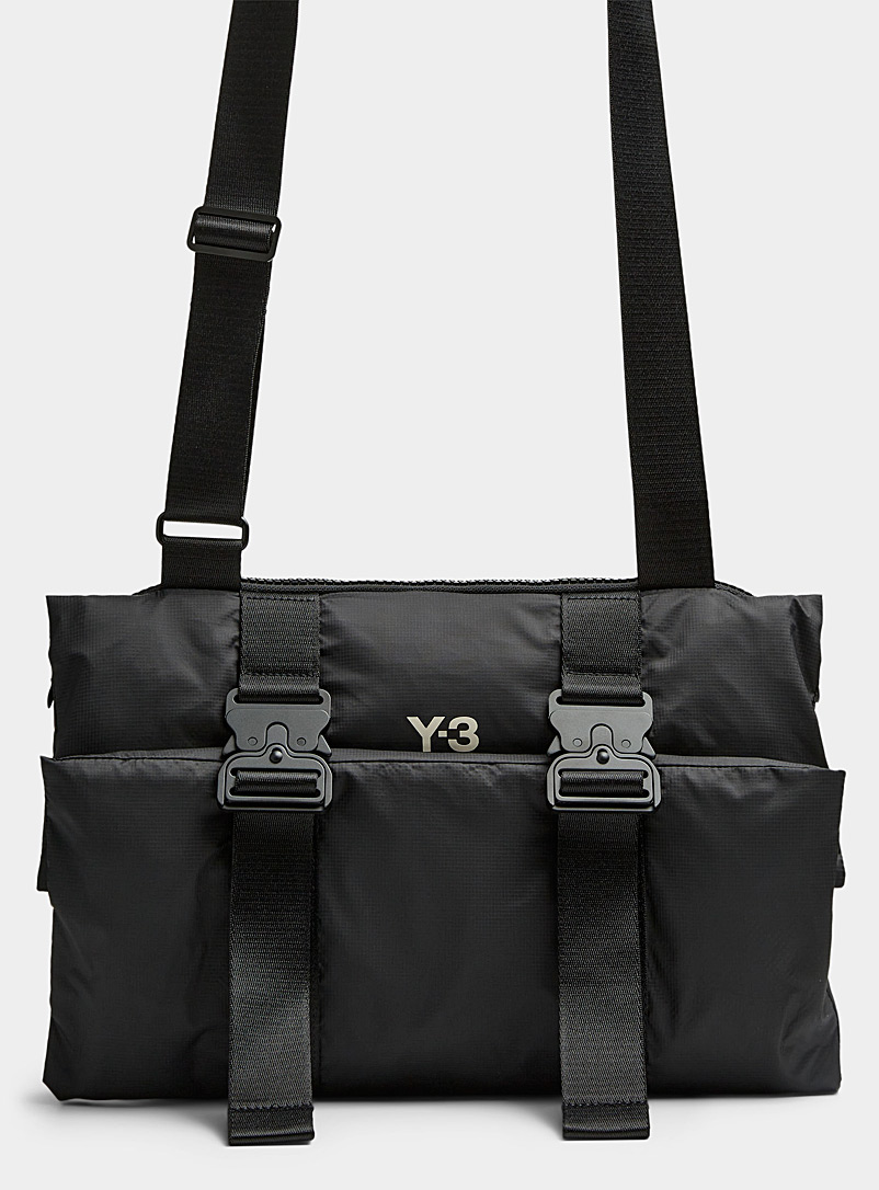 Y-3: Le sac bandoulière Y-3 toile ripstop Noir pour homme