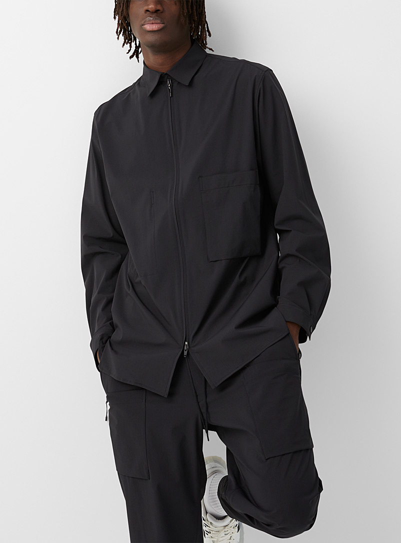 Y-3 Adidas Black Lightweight ripstop fabric Classic overshirt for men
