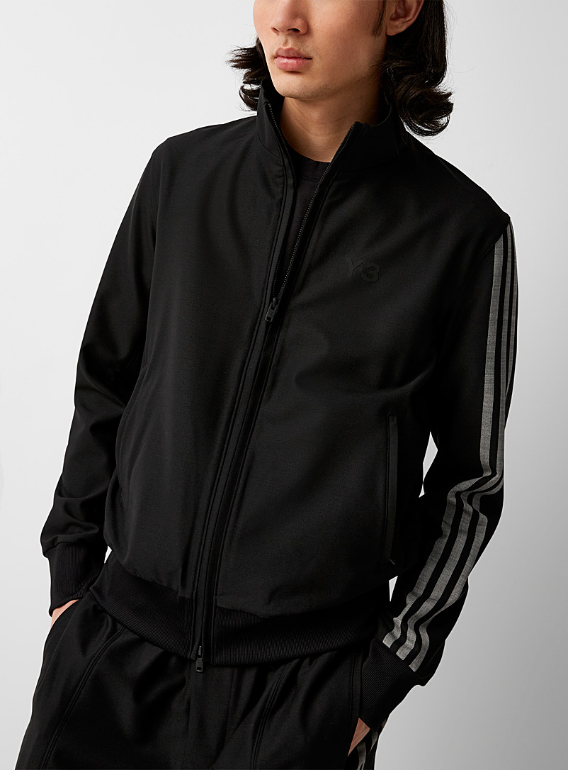 Y-3 Adidas Black Twill track jacket for men