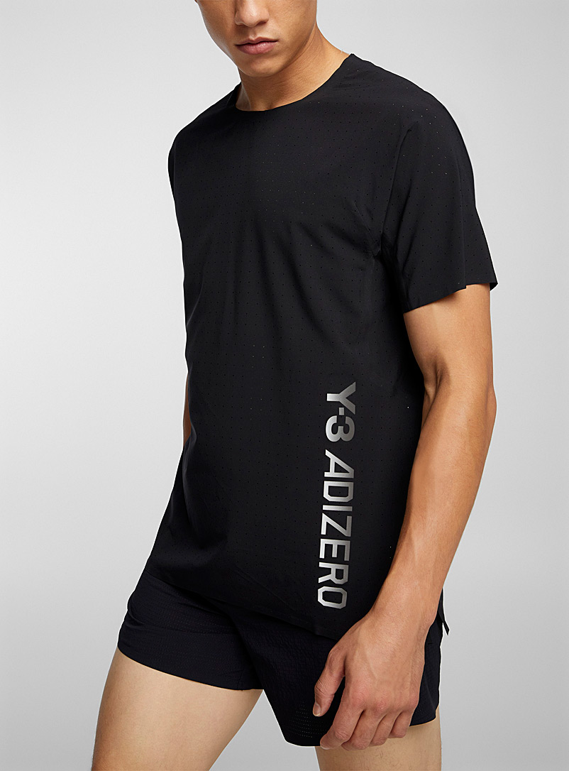 Y-3: Le t-shirt de course Aeroready Noir pour homme