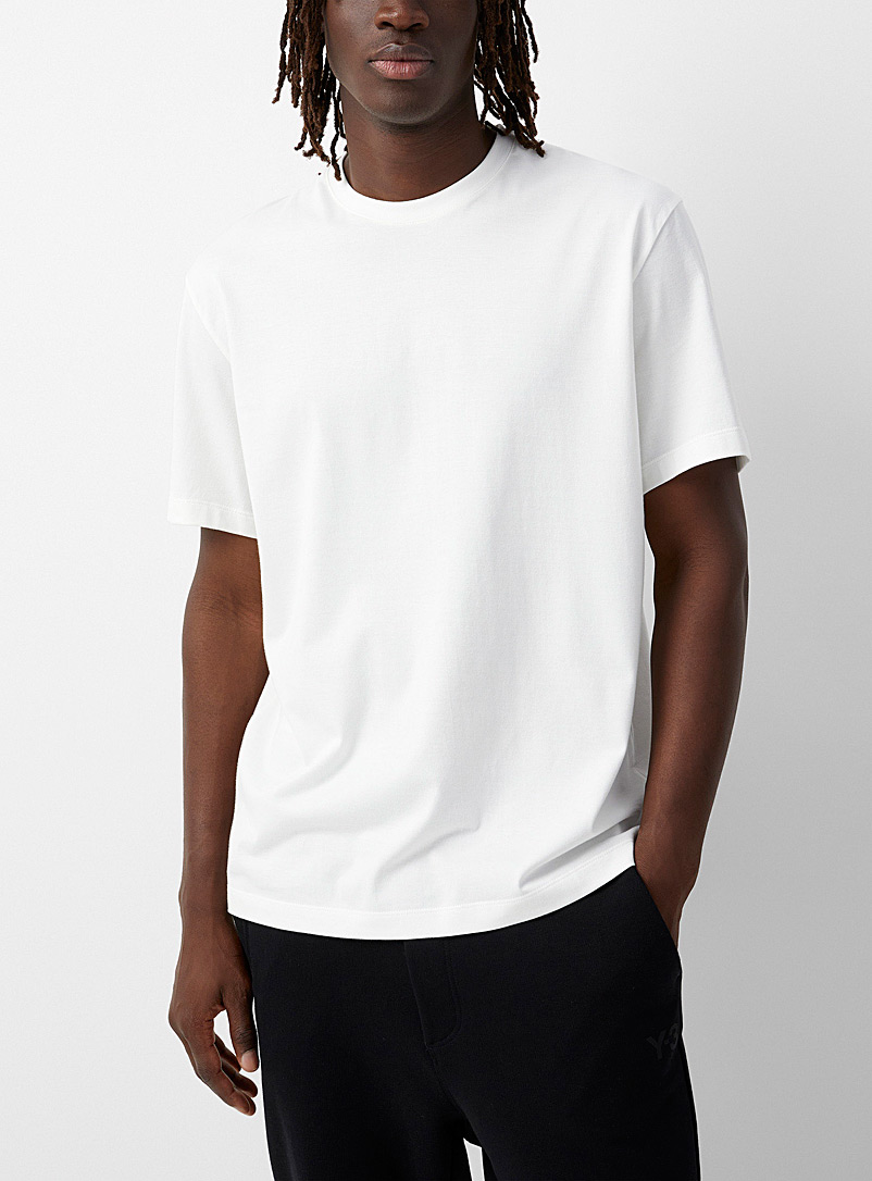 Y-3 Adidas White Back logo white T-shirt for men