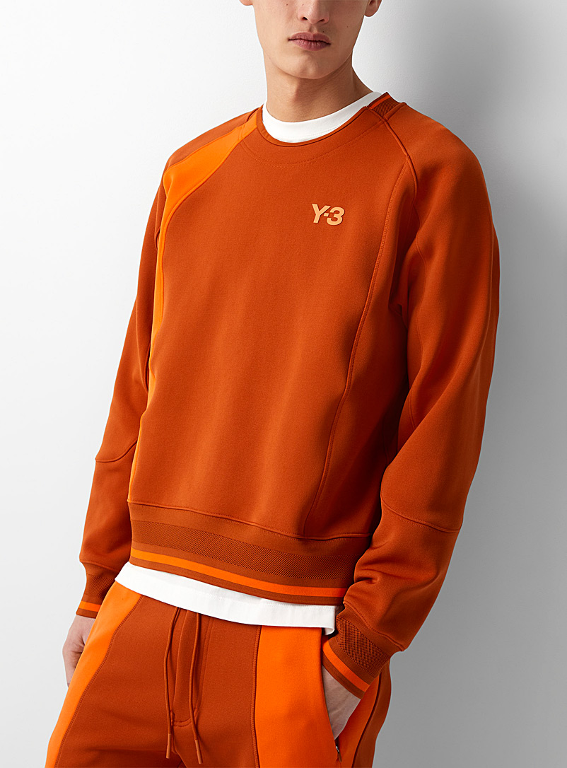 Y-3 Adidas: Le sweat logo orangé deux tons Orange pour homme