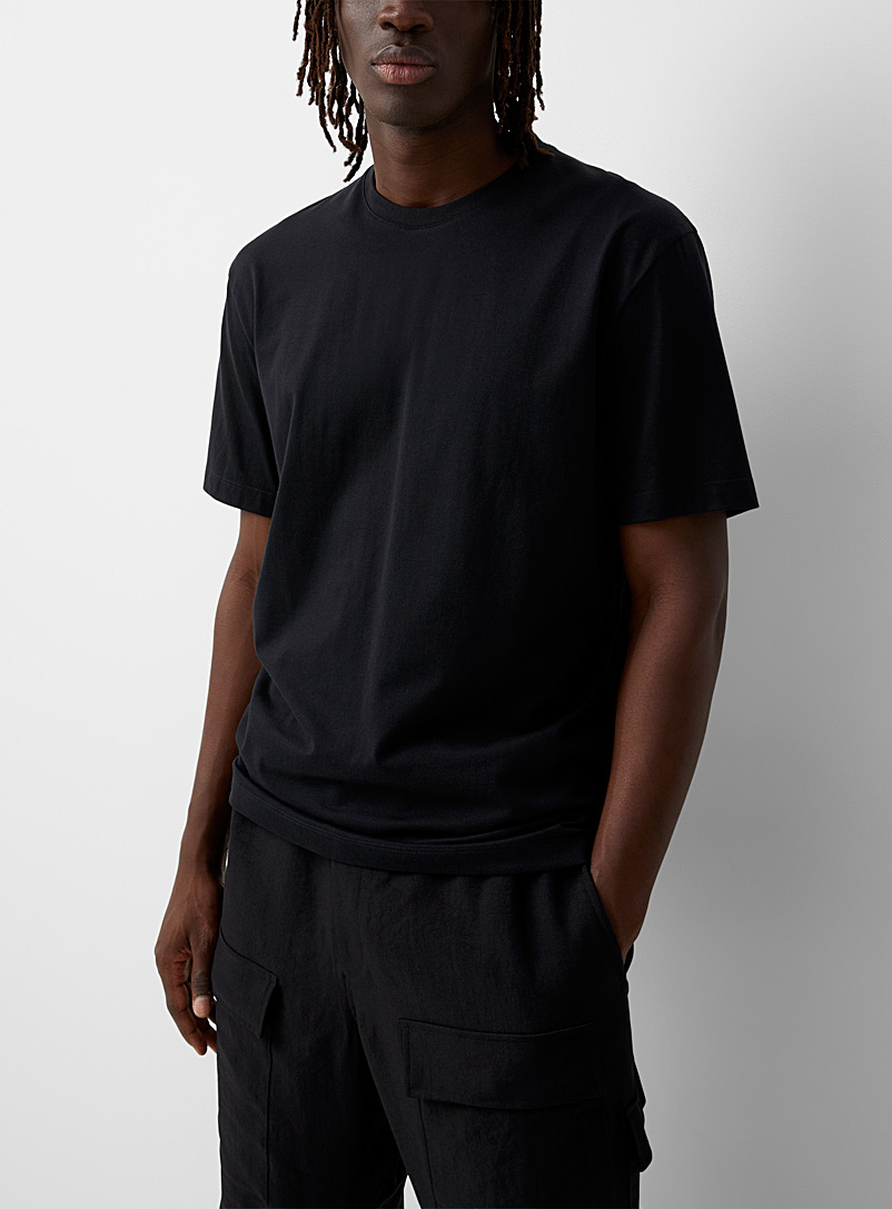 Y-3 Adidas: Le t-shirt noir logo au dos Noir pour homme