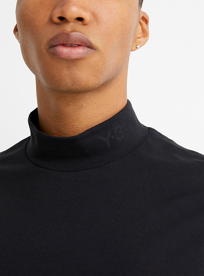 Y-3 Adidas: Le t-shirt col montant manches longues Noir pour homme