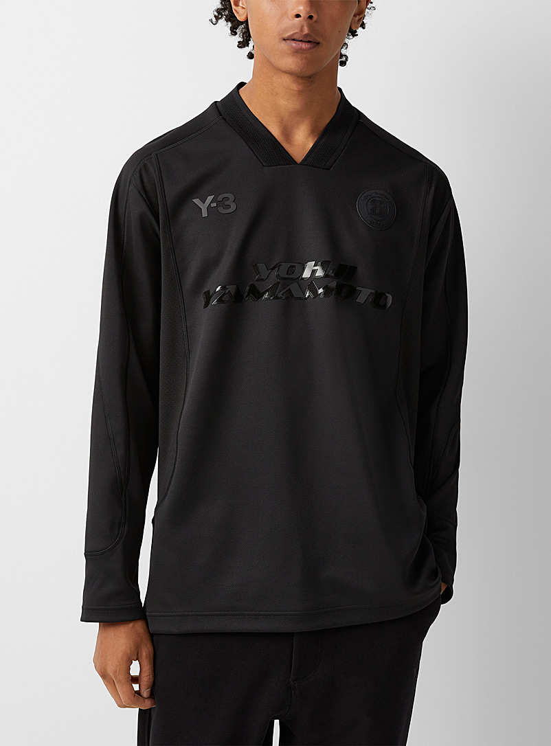 Y-3 Adidas Black Long-sleeve soccer jersey for men