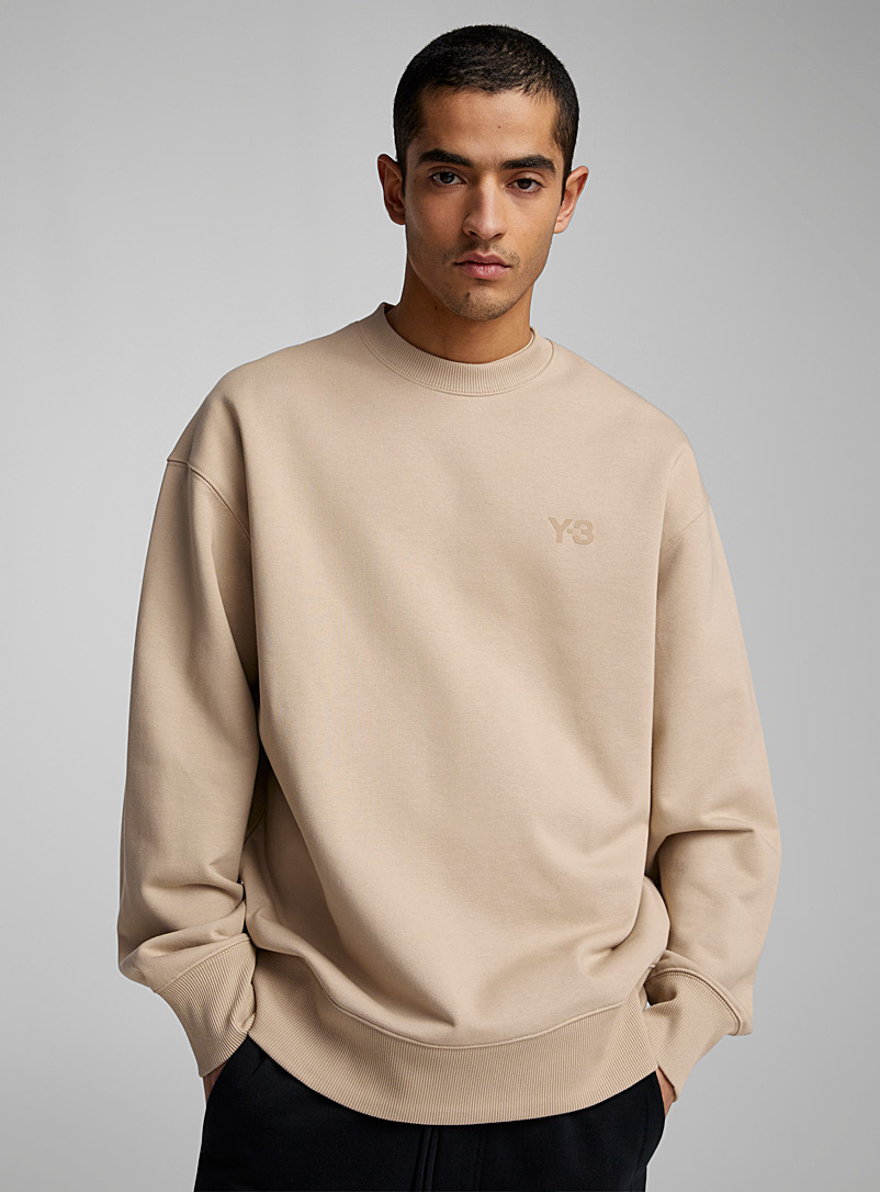 Y-3 Light Brown Tone-on-tone sandy sweatshirt for men