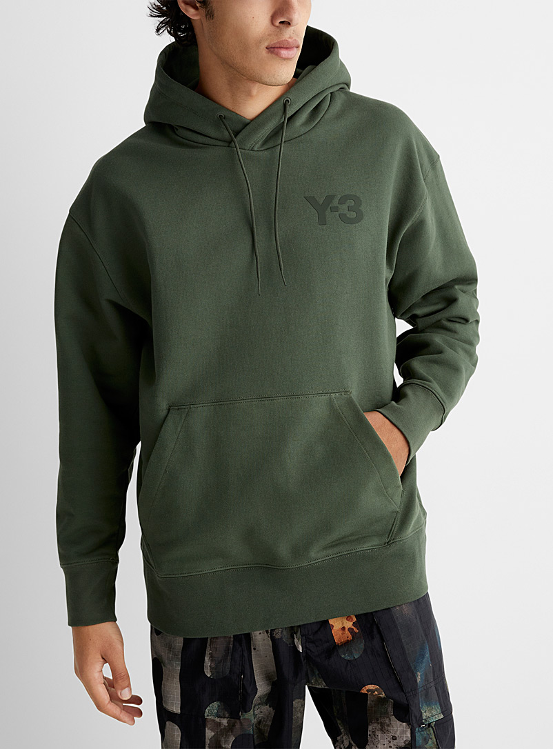 Y-3 Adidas Green Shadow green signature hoodie for men