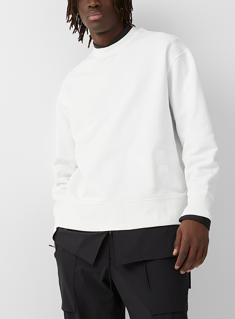 Y-3 Adidas: Le sweat CH1 logo blanc Blanc pour homme