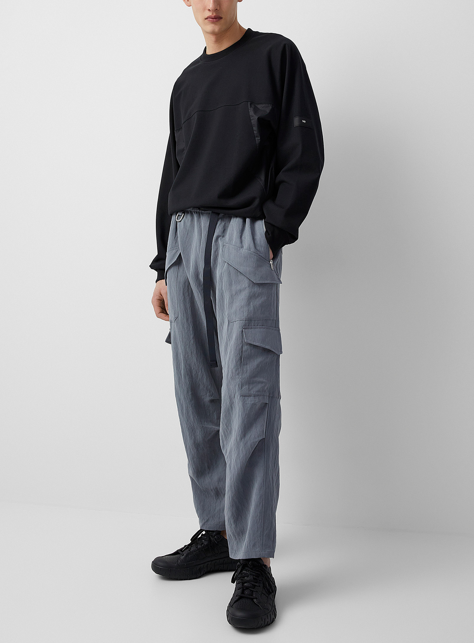 Y-3 - Men's Belted elastic waist cargo pant | Square One
