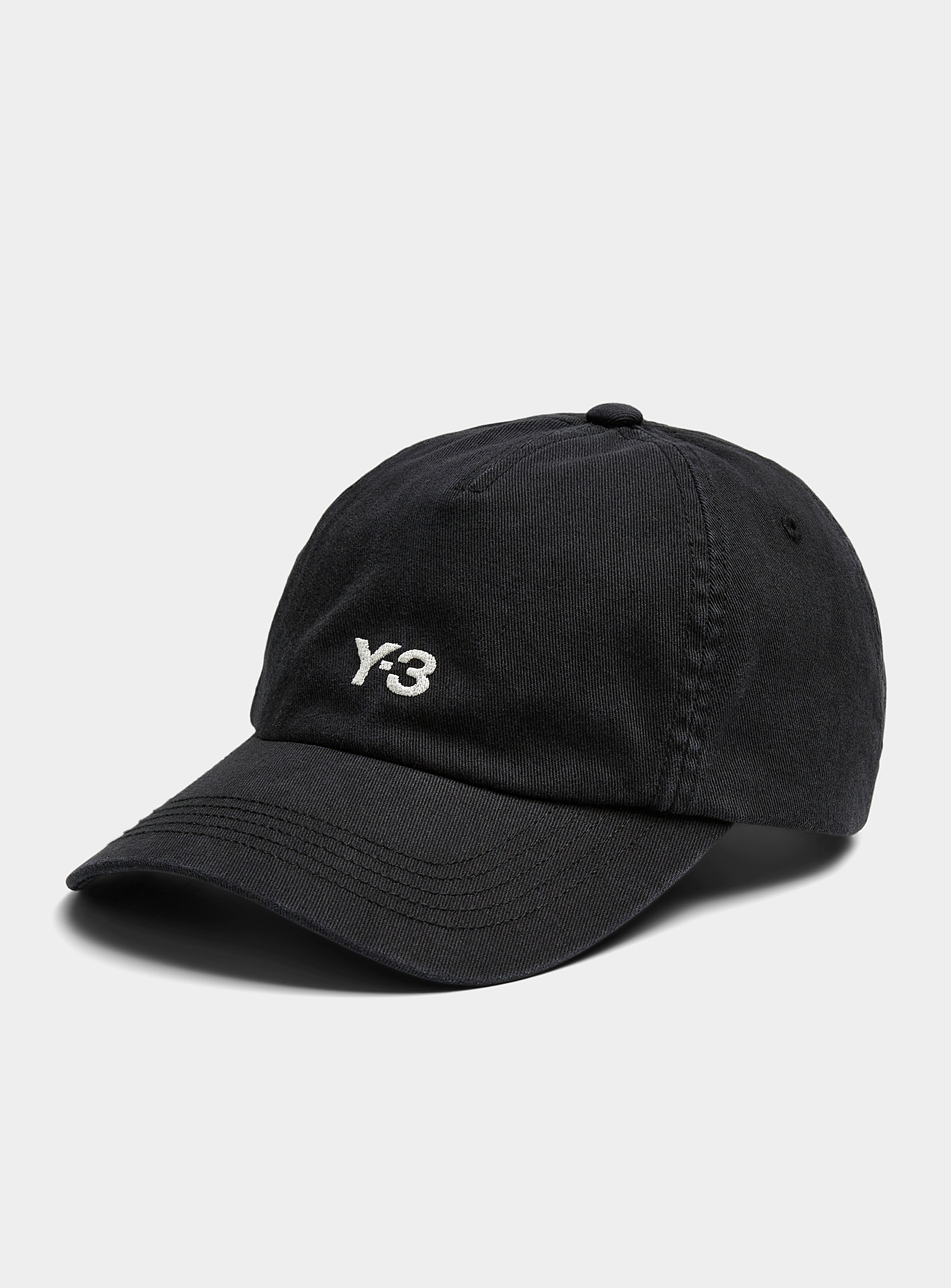 Shop Y-3 Embroidered  Black Baseball Cap