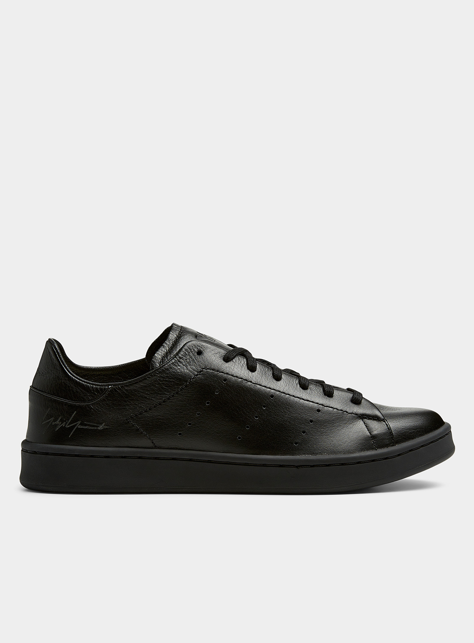 Shop Y-3 Stan Smith Black Leather Sneakers Men