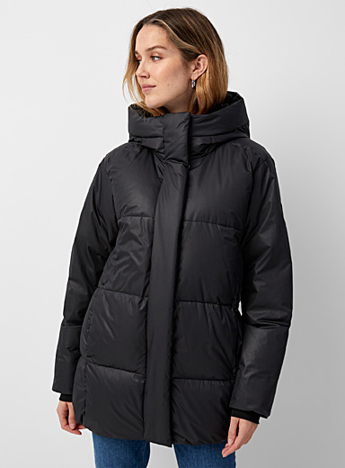 June 2.0 satiny 3/4 puffer jacket | Quartz Co. | Women's Quilted and ...