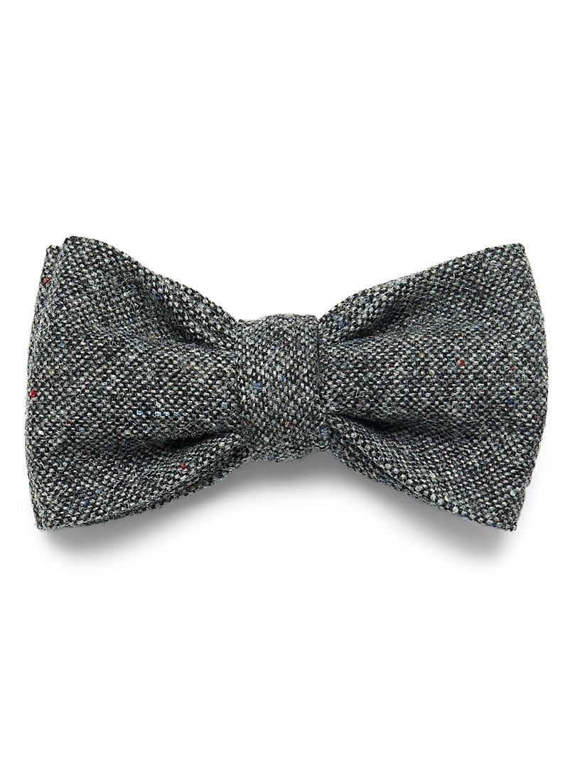 Le 31 Black Confetti tweed bow tie for men