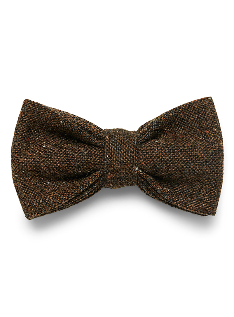 Le 31 Brown Confetti tweed bow tie for men