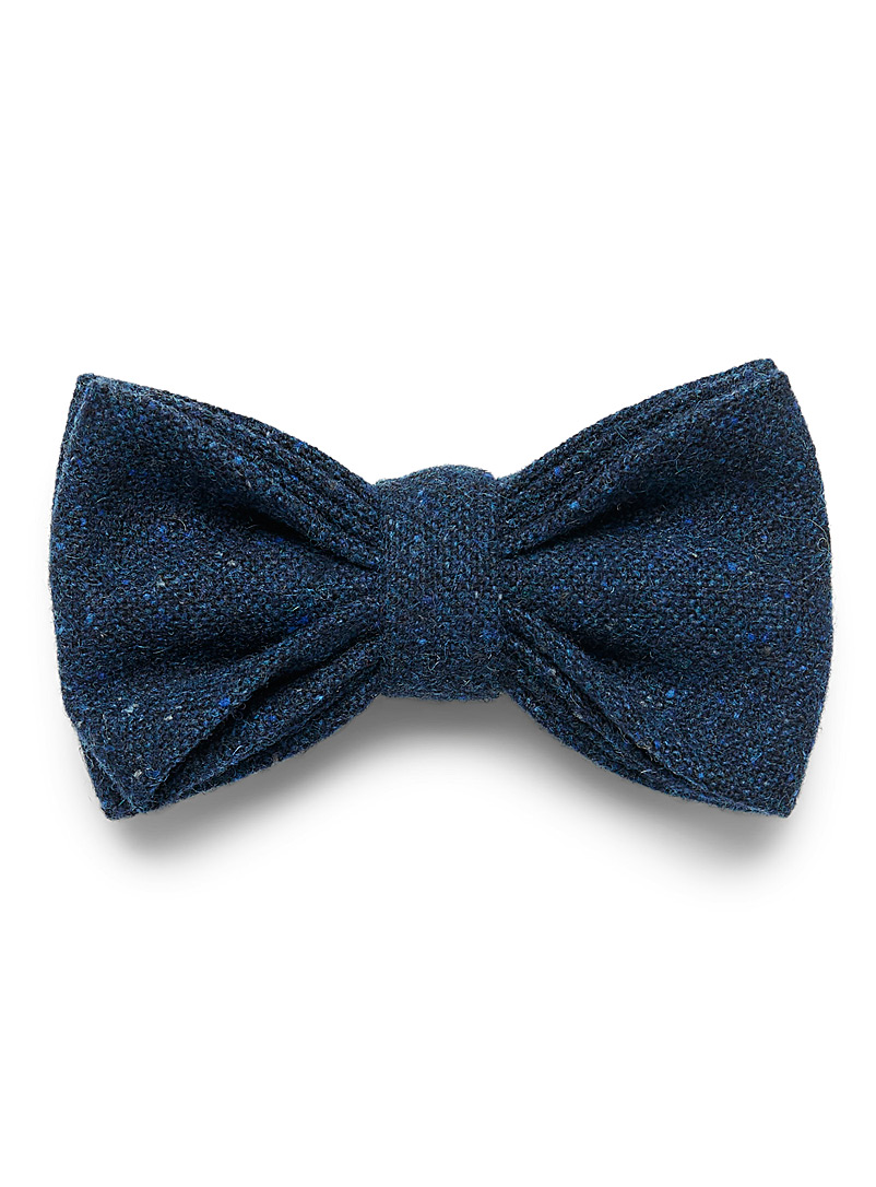 Le 31 Dark Blue Confetti tweed bow tie for men