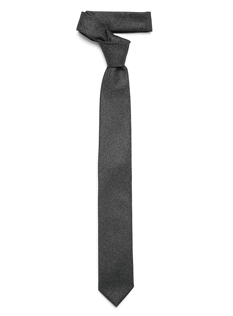 Le 31: La cravate couleur chinée Vert foncé-mousse-olive pour homme