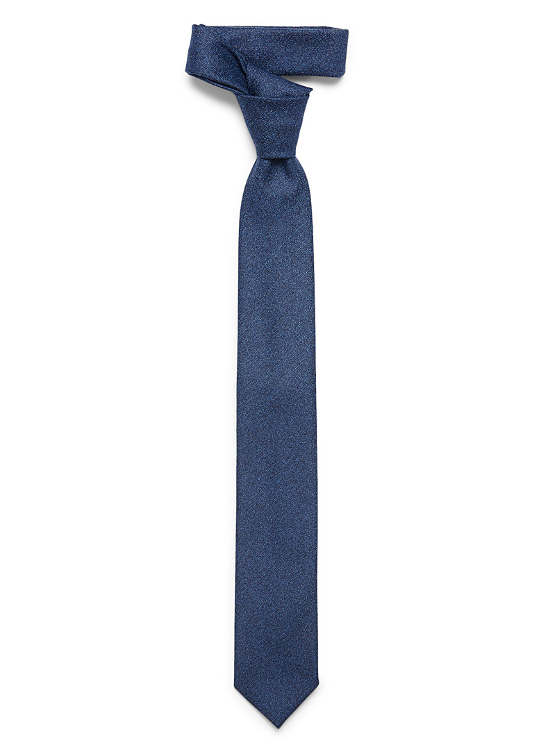 Le 31: La cravate couleur chinée Bleu royal-saphir pour homme