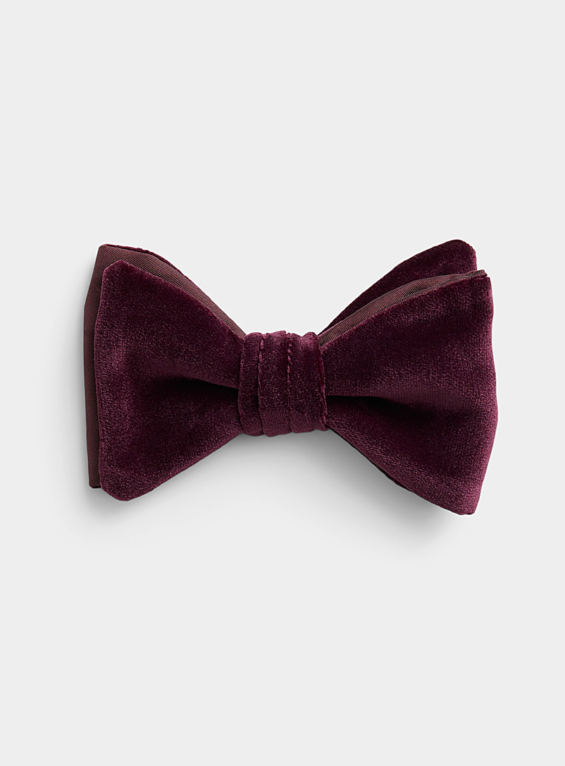 Le 31 Mauve Colourful velvet bow tie for men