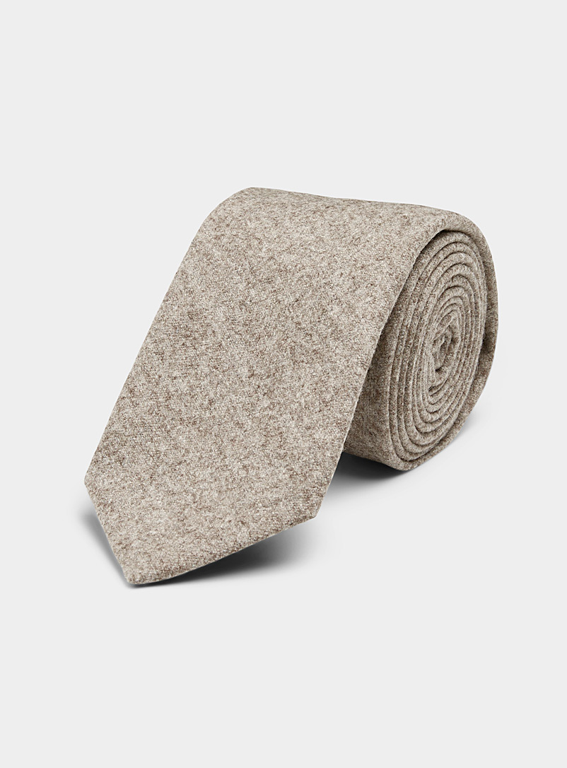 Le 31 Grey Flecked flannel tie for men