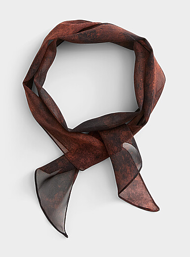 Rust tie scarf <b>Exclusive collection from Italy</b>