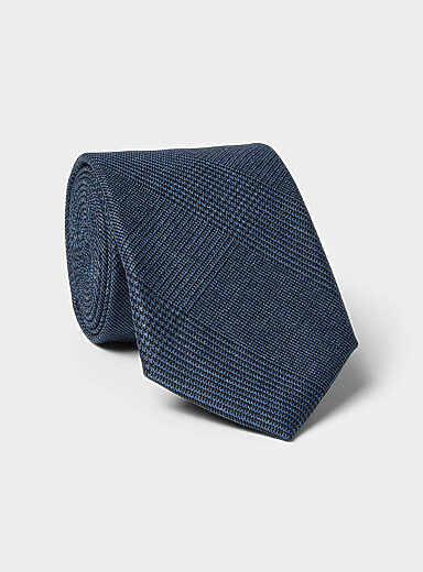 La cravate pied-de-poule pure laine <b>Collection exclusive d'Italie</b>