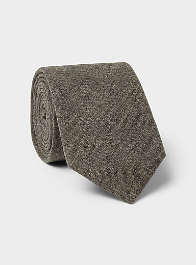 La cravate chambray soie et coton <b>Collection exclusive d'Italie</b>