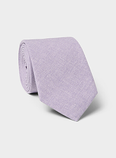 Silk and cotton chambray tie <b>Exclusive collection from Italy</b>