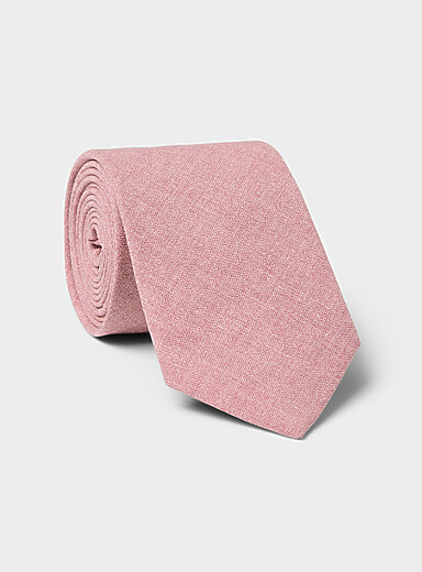 La cravate chambray soie et coton <b>Collection exclusive d'Italie</b>