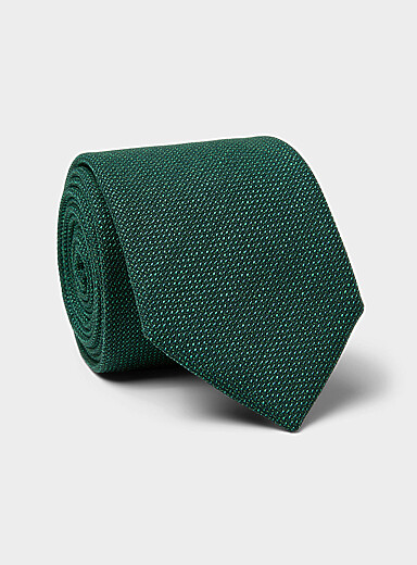 La cravate textur&eacute;e pure laine <b>Collection exclusive d'Italie</b>