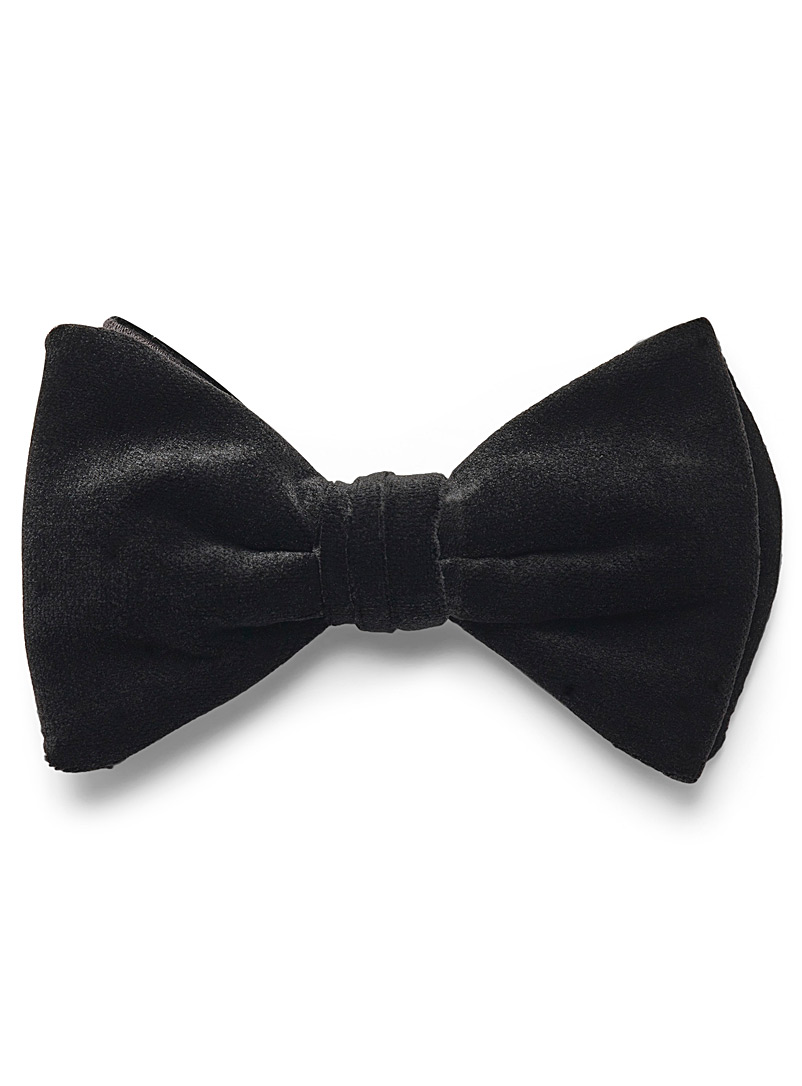 Le 31 Black Coloured velvet bow tie for men